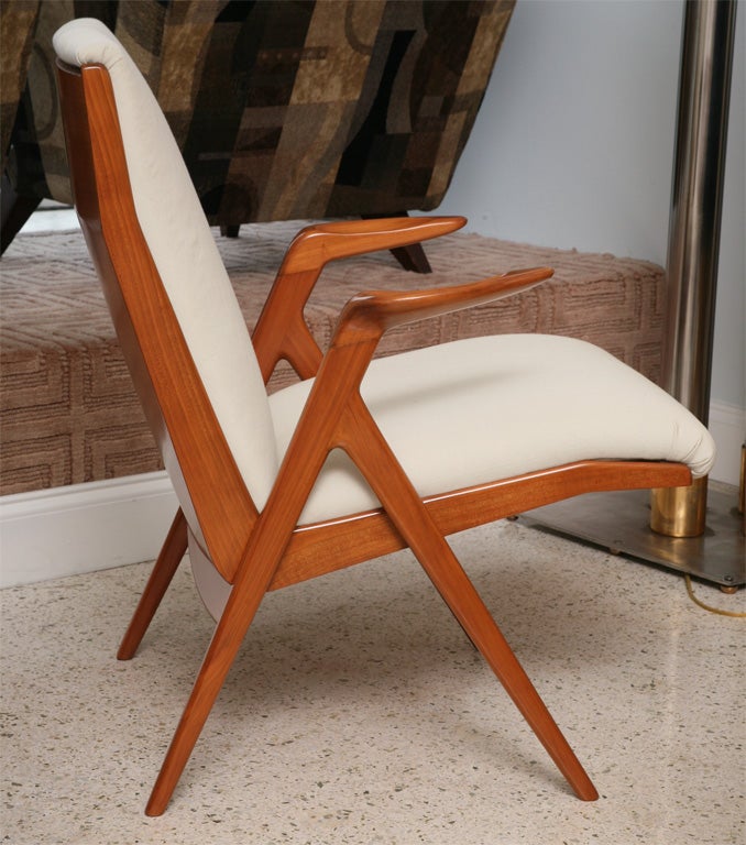 Pair Of Important Italian Armchairs by Taichiro Nakay