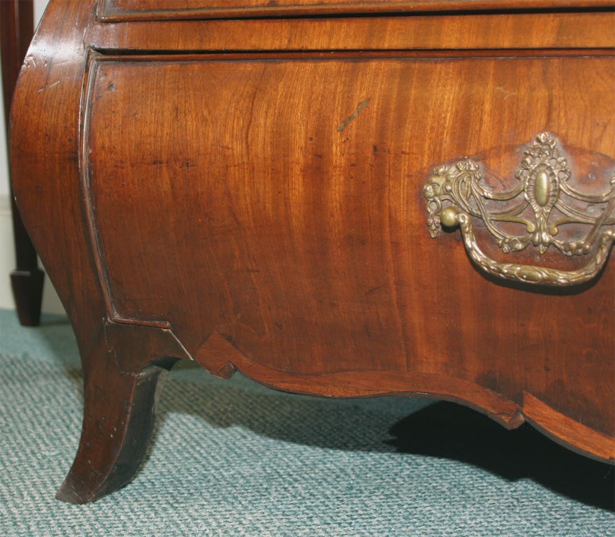 Georgian Dutch Mahogany Press with Bombe Base For Sale