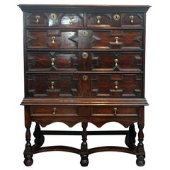 Oak Jacobean Revival Chest on Stand