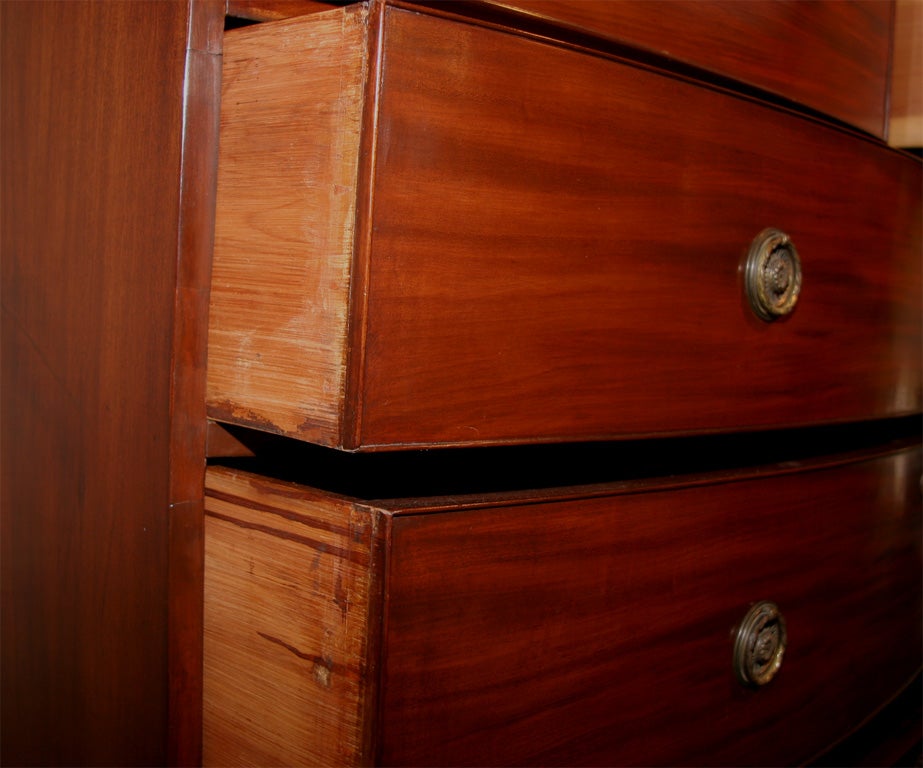 English Mahogany Bow Front Chest on Chest For Sale 1