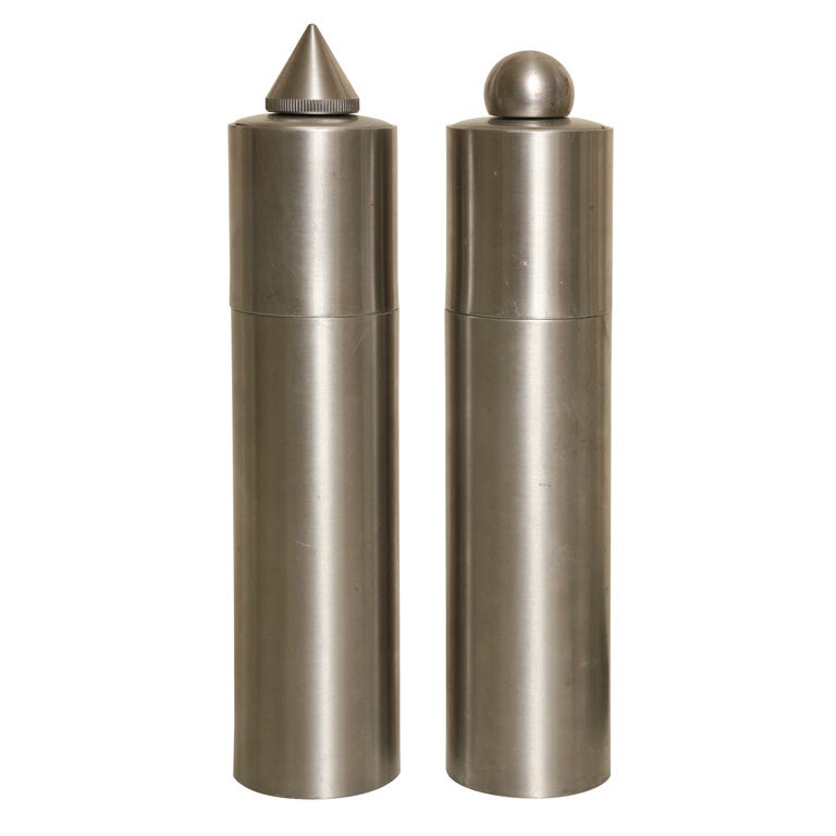 Pair Peugeot Steel Salt and Pepper Mills