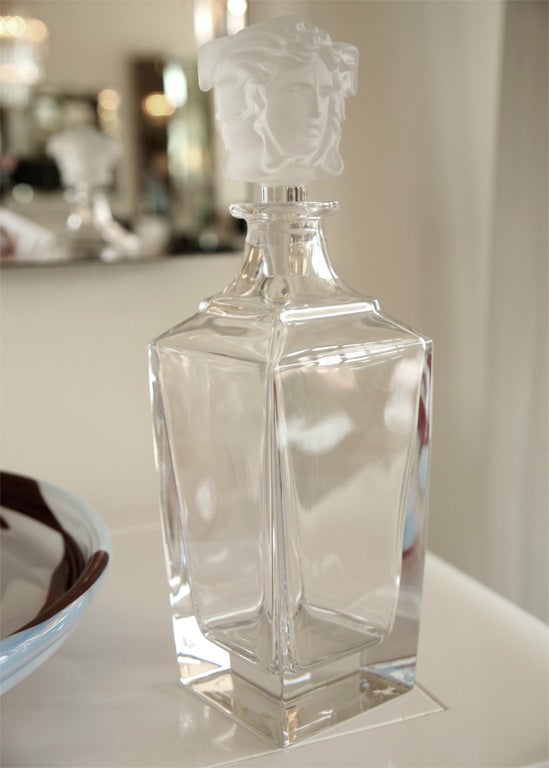 20th Century Versace Glass Decanter with Stopper
