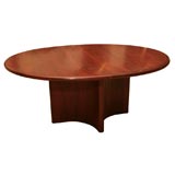Oval split pedestal table