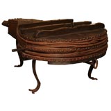 Coffee table made from a 19th century bellows