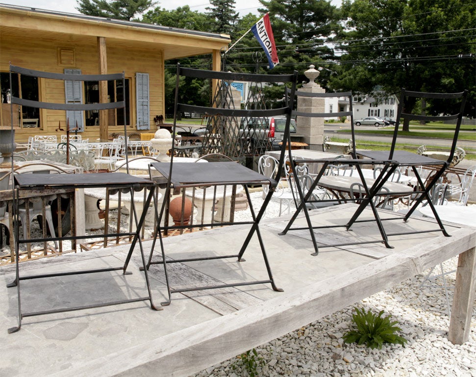 Jeu de 4 chaises de jardin ou de patio pliantes en métal