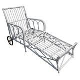 Retro Wicker Chaise Lounge