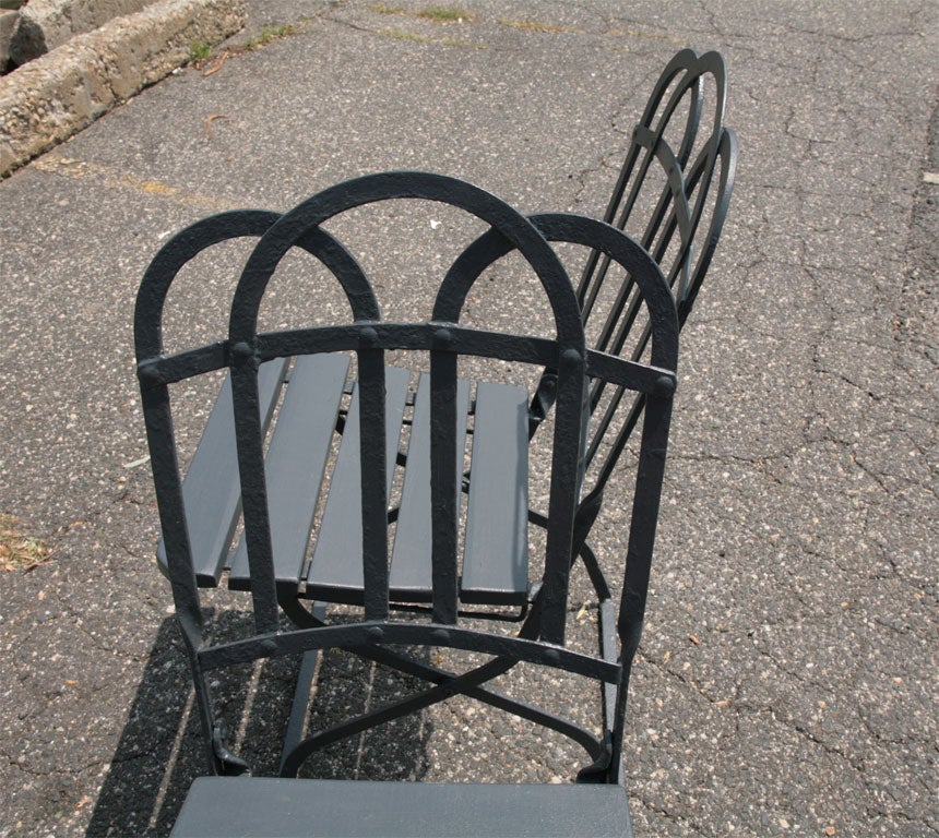 Set of 4  French Garden Folding Chairs 3