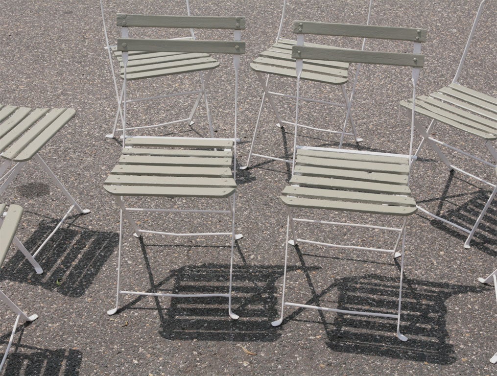 Set of 8 French Garden Bistro Chairs
