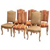 Set of 6 Louis XV Style Dining Chairs