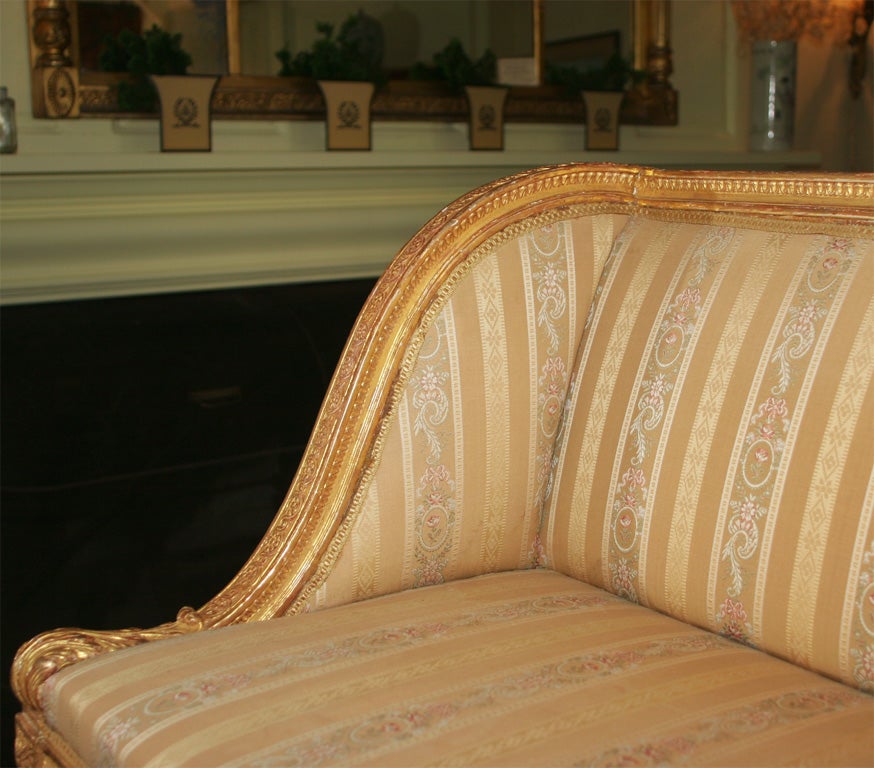 Child's French Gilt Wood Banquette In Excellent Condition In Woodbury, CT