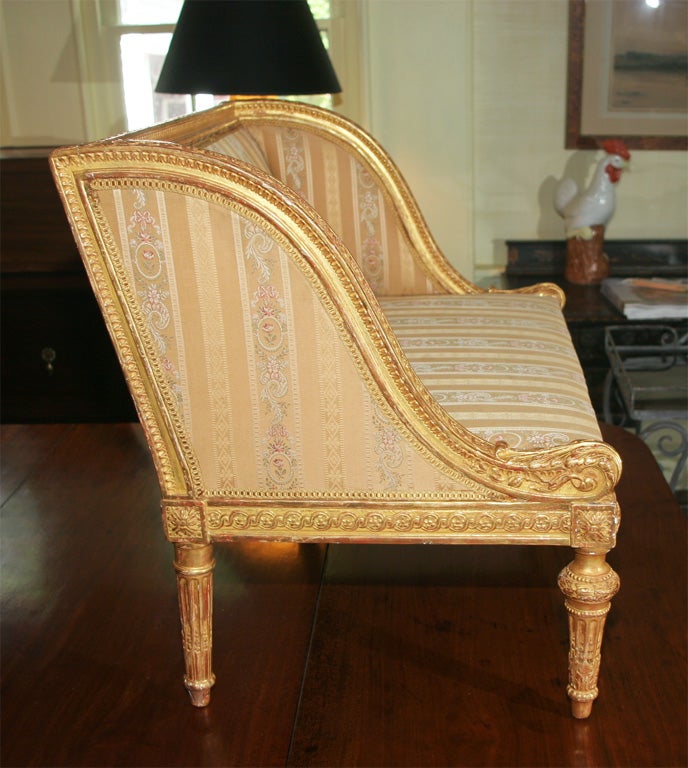 19th Century Child's French Gilt Wood Banquette