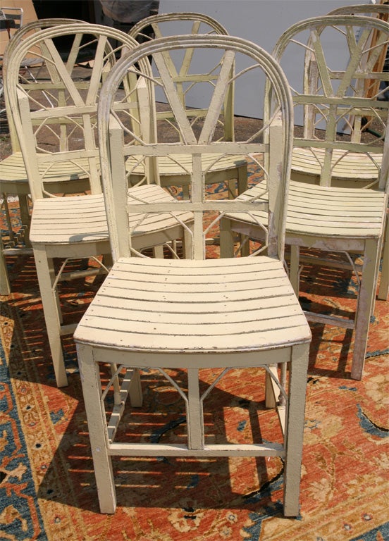 Set of 6 Painted Dining Chairs