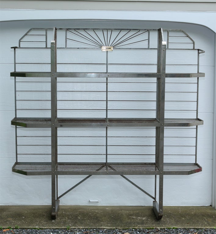 French Art Deco Baker's Rack on Wheels