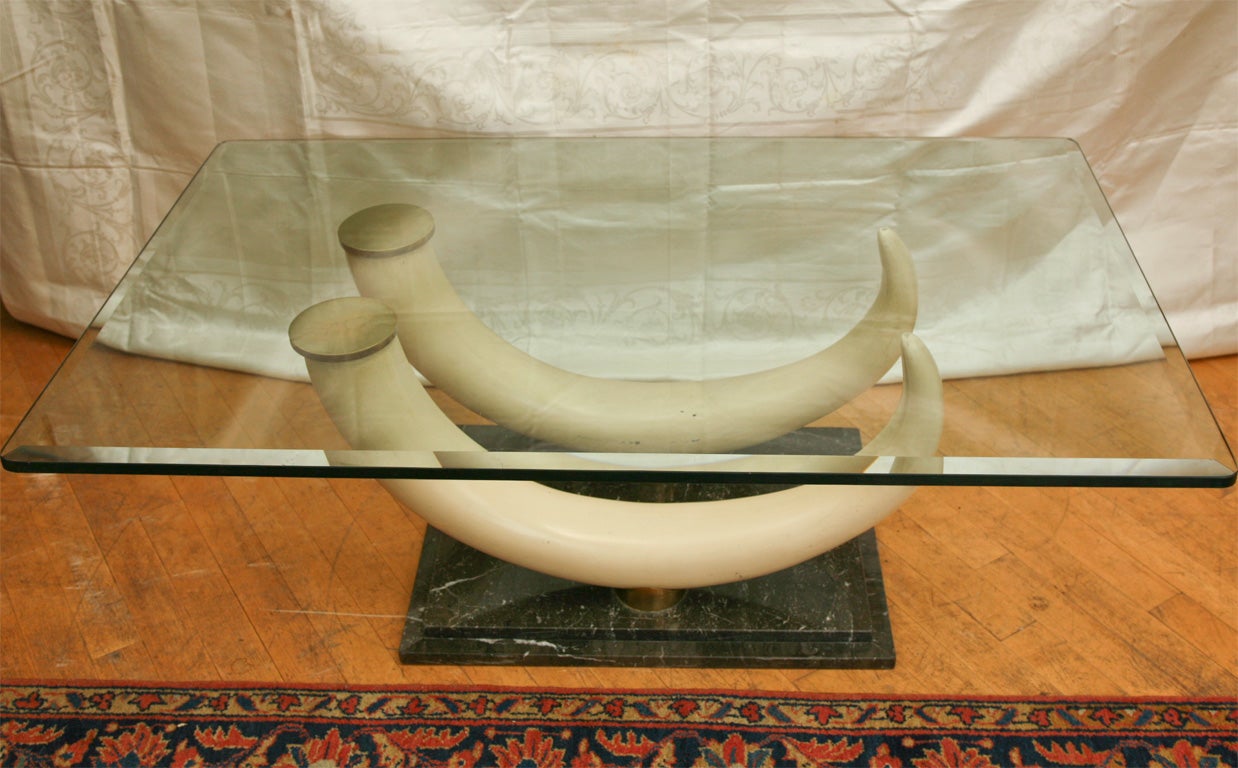 Faux  Ivory Tusk coffee table