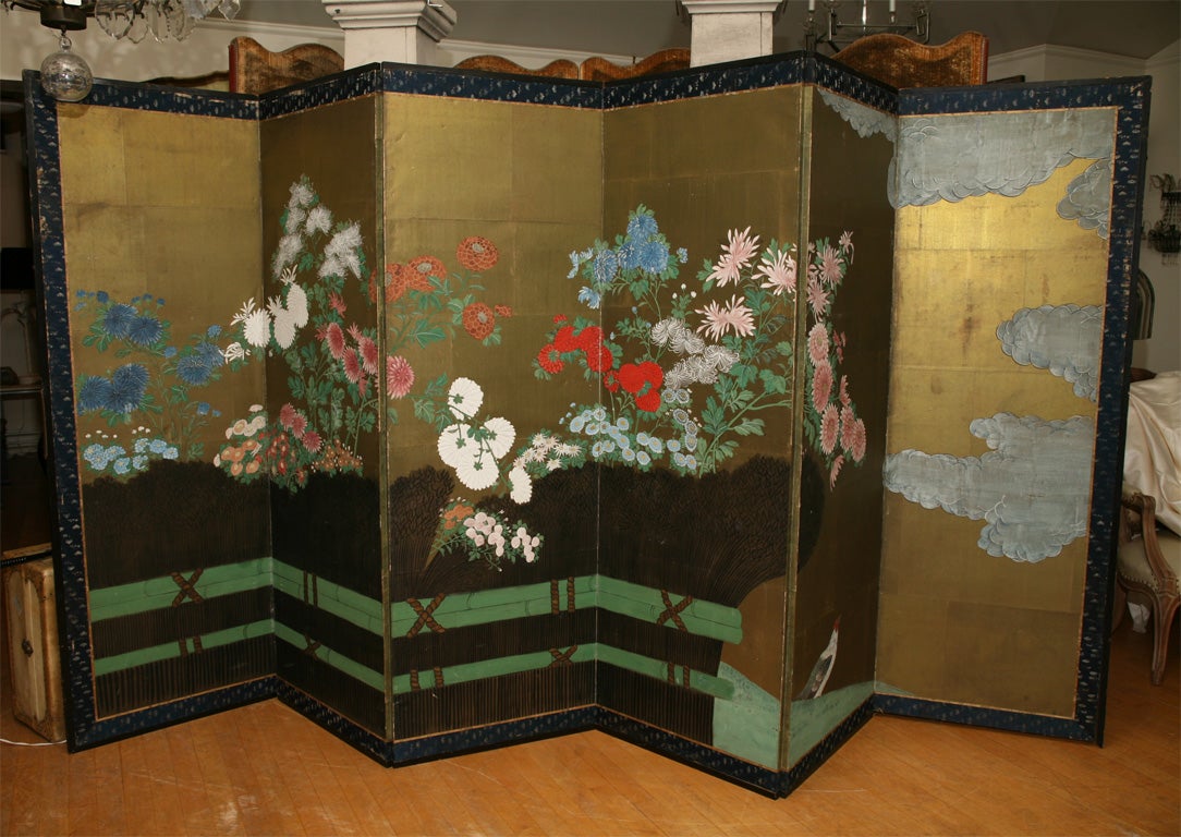 Six paneled Oriental Screen