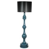 Large-Scale Solid Wood and Lacquer Floor Lamp