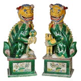 Retro Pair of Larger Foo Dogs