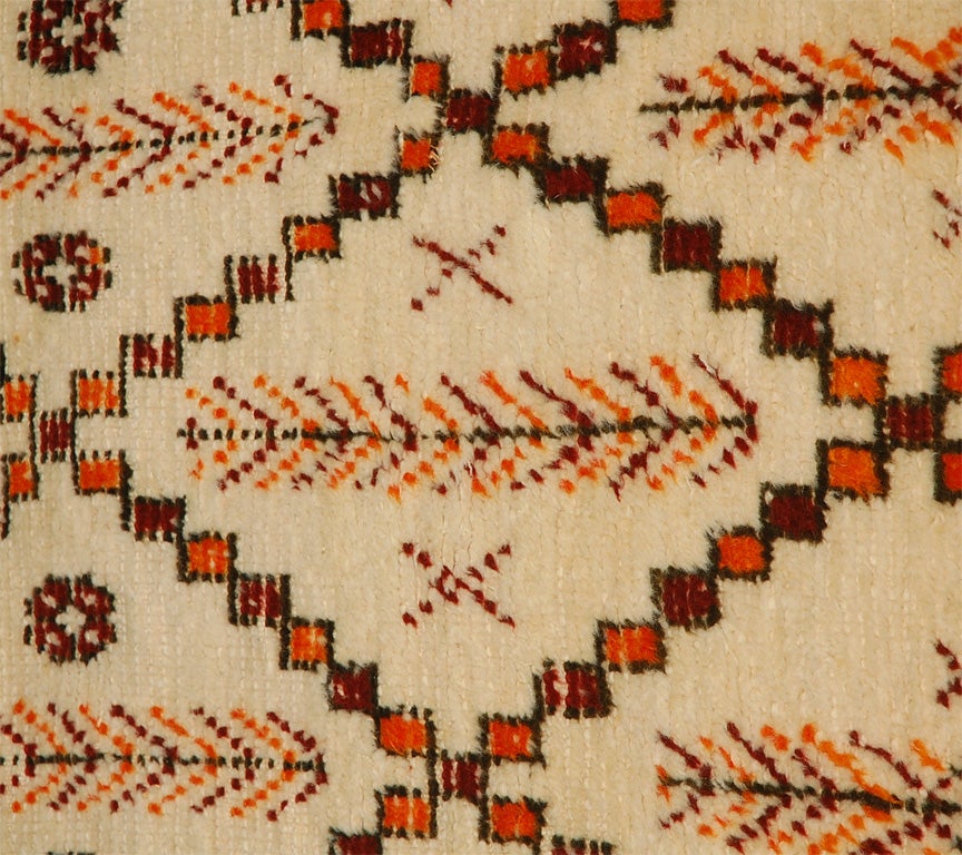 Mid-20th Century Moroccan Berber Pile Rug For Sale