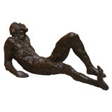A DRIP BRONZE OF A MALE NUDE, BY SCULPTOR STEPHEN SUGID