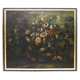 19th Century Oil On Canvas Flemish Style Still Life