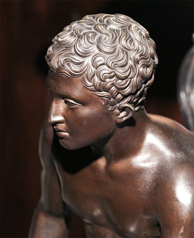 Very Fne19th Century Italian Bronze Statue of Seated Mercury 6