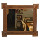 Mirror with Tramp Art Style Frame