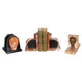 Pair Marble Bookends Antique Pair Marble Bookends