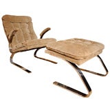 Vintage Chrome Longe Chair