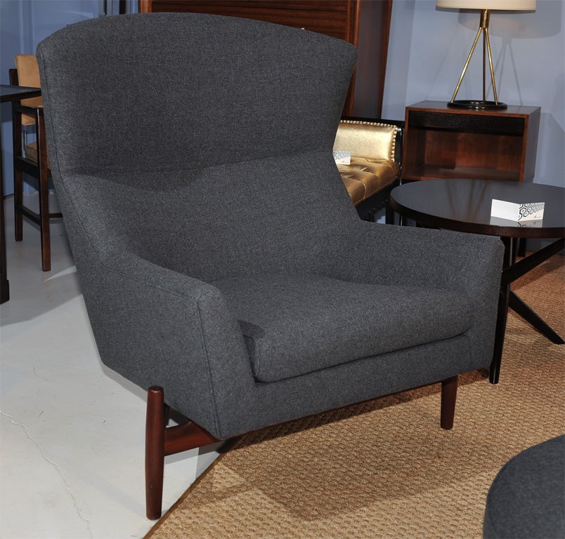 Mid-20th Century Jens Risom Armchair and Ottoman