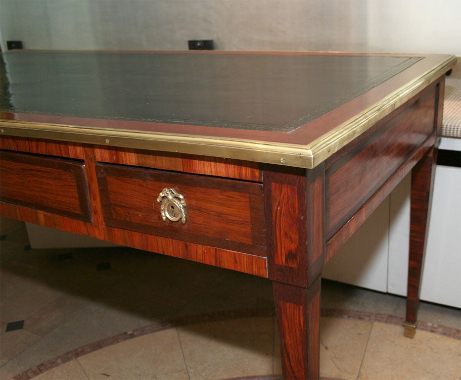 Large Louis XVI Leather Top Bureau Plat, ca 1780