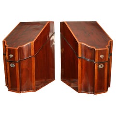 Pair of Inlaid Mahogany Knife Boxes, circa 1790