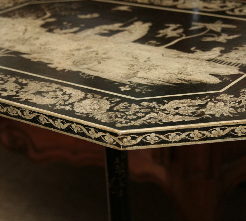 18th Century and Earlier Unusual Queen Ann Penwork Candlestand, 18th century