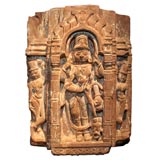 Stone Carved Vishnu with Consorts