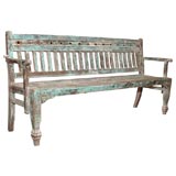 Green Painted Bench