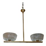 Barovier brass two-arm chandelier