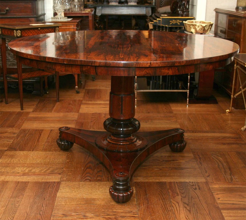 Late Regency Rosewood Tlt Top Center Table, England, c. 1830