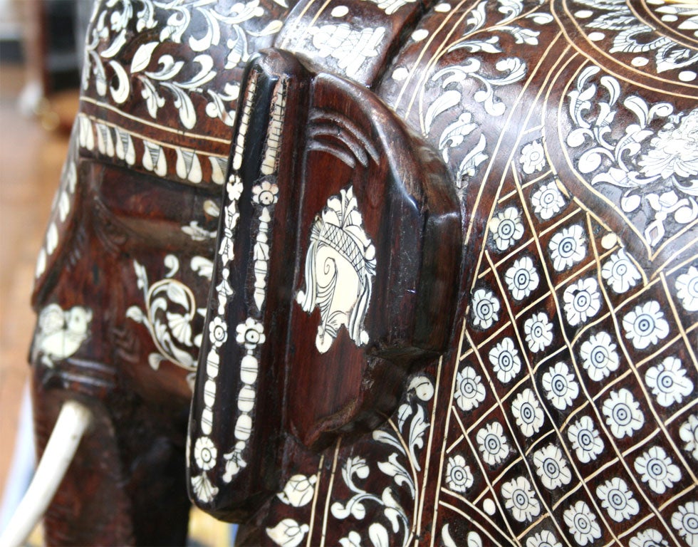 rosewood elephant statue