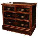 Victorian Bamboo and Lacquer Chinoiserie Chest of Drawers