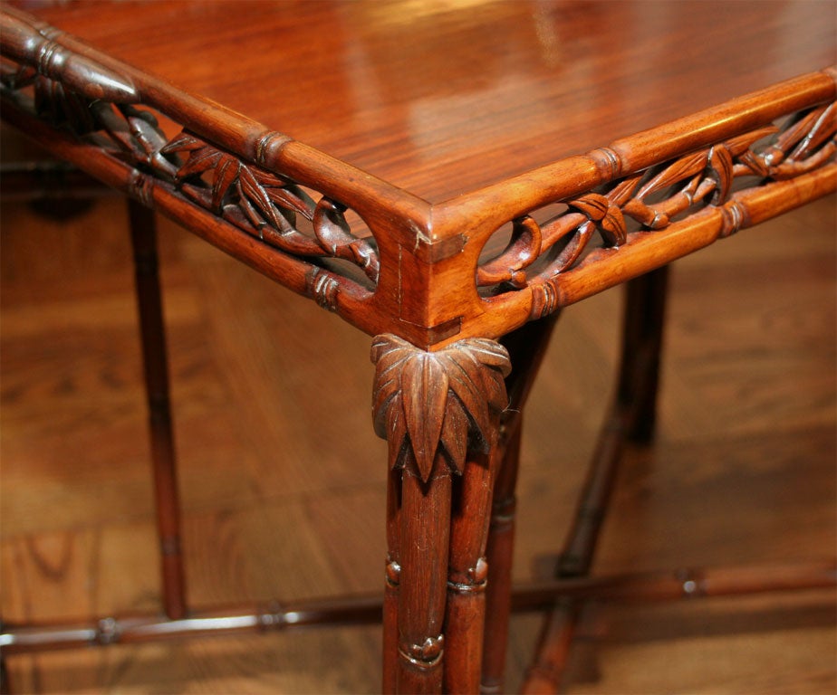 Well Carved Chinese Export Galleried Tray Table 1