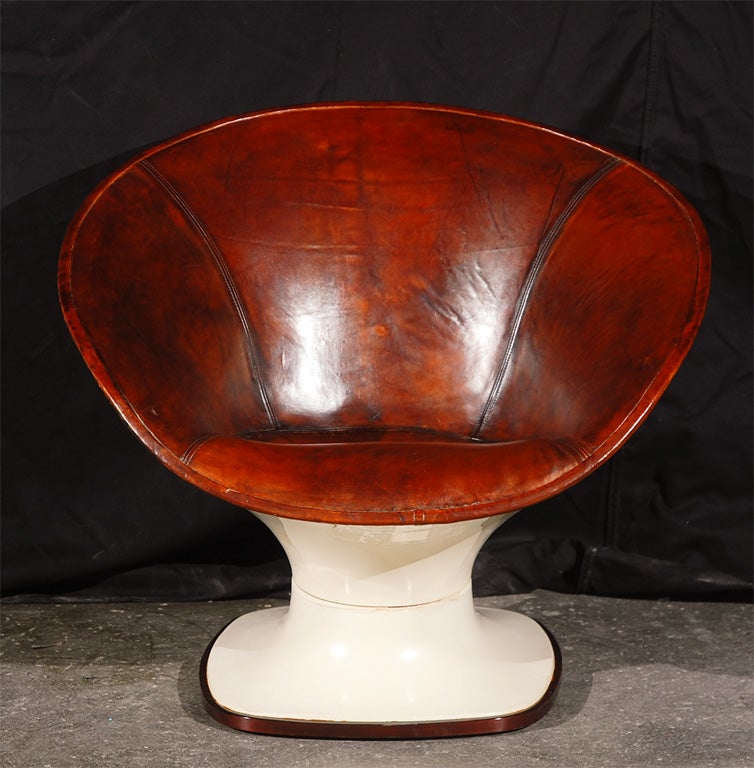 Pair of 1960's Molded Low Arm Chairs