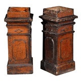 Antique Pair of English Roof Chimneys