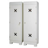 Pair of Austrian Linen Cabinets