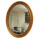 Large Victorian Oval Gilt  Frame Mirror