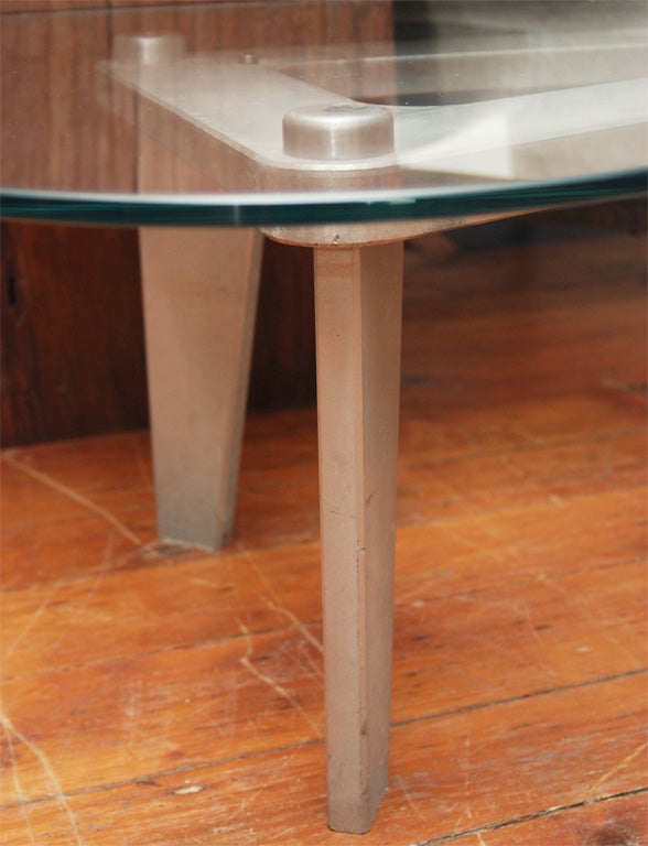 Industrial Cast Aluminium Base Coffee Table