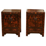 Pair of Chinese Lacquer Cabinets.