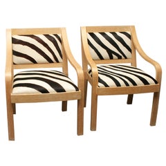 Retro Pair of Zebra Chairs