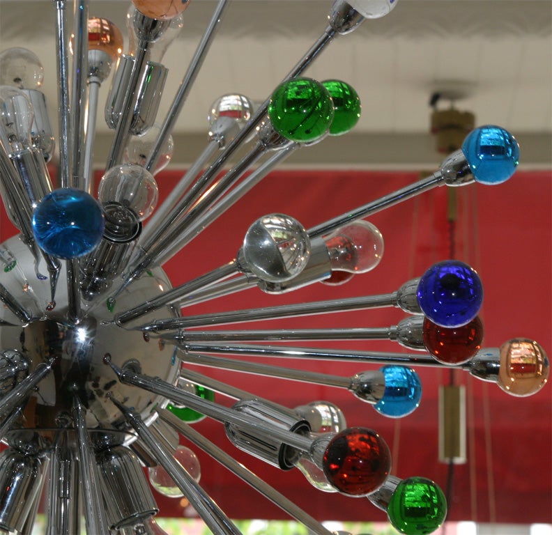 Late 20th Century Venetian Glass Sputnik Chandelier
