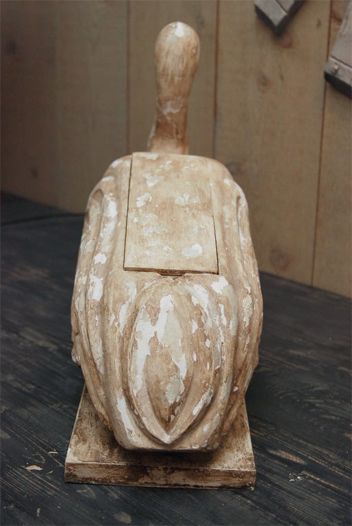Hand Carved Figure of an Ibis For Sale 2