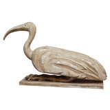 Hand Carved Figure of an Ibis