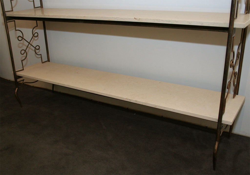 Free Standing Metal Shelf at 1stDibs